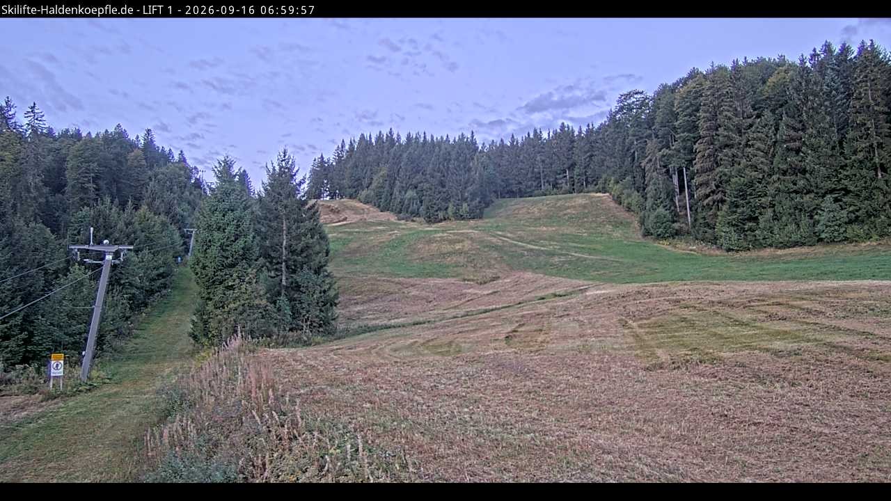 Archiv Foto Webcam Haldenköpfle - Blick auf Lift1