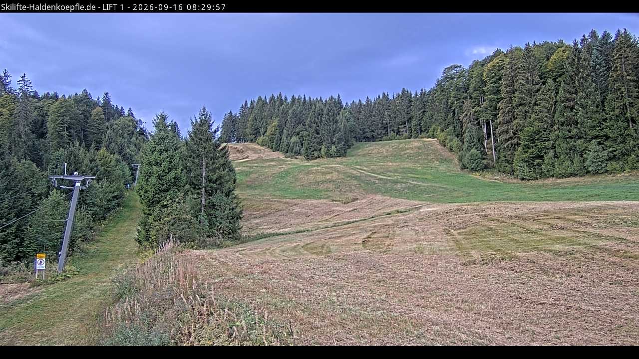 Archiv Foto Webcam Haldenköpfle - Blick auf Lift1