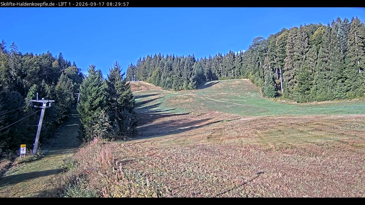 Archiv Foto Webcam Haldenköpfle - Blick auf Lift1