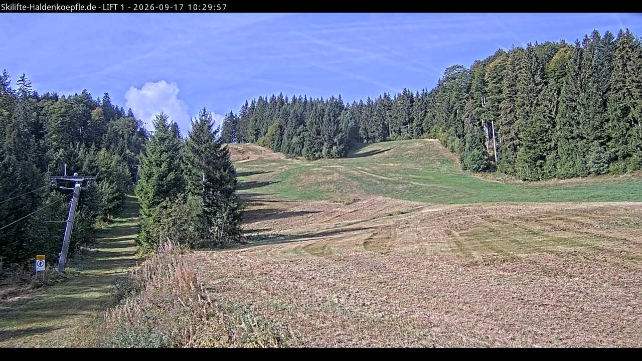 Archiv Foto Webcam Haldenköpfle - Blick auf Lift1