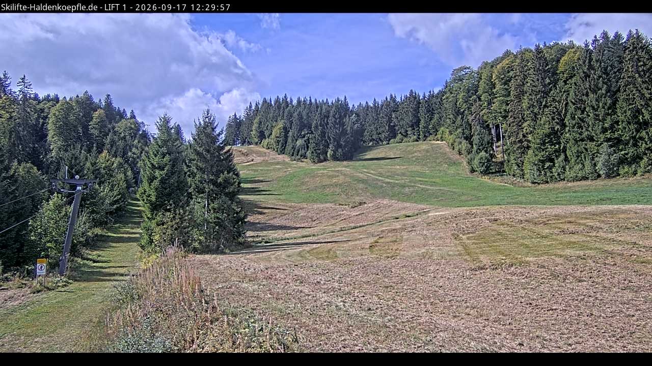 Archiv Foto Webcam Haldenköpfle - Blick auf Lift1