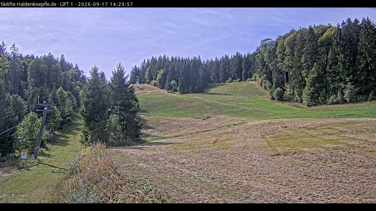 Archiv Foto Webcam Haldenköpfle - Blick auf Lift1