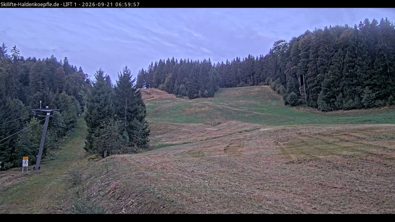 Archiv Foto Webcam Haldenköpfle - Blick auf Lift1