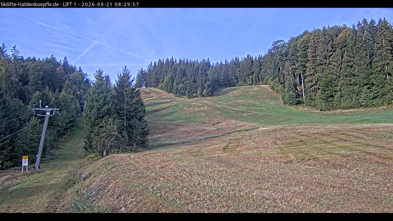 Archiv Foto Webcam Haldenköpfle - Blick auf Lift1