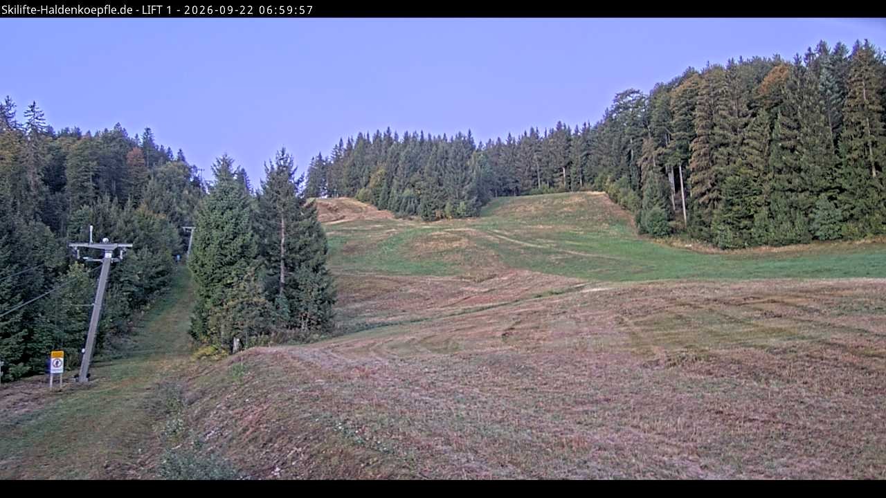 Archiv Foto Webcam Haldenköpfle - Blick auf Lift1
