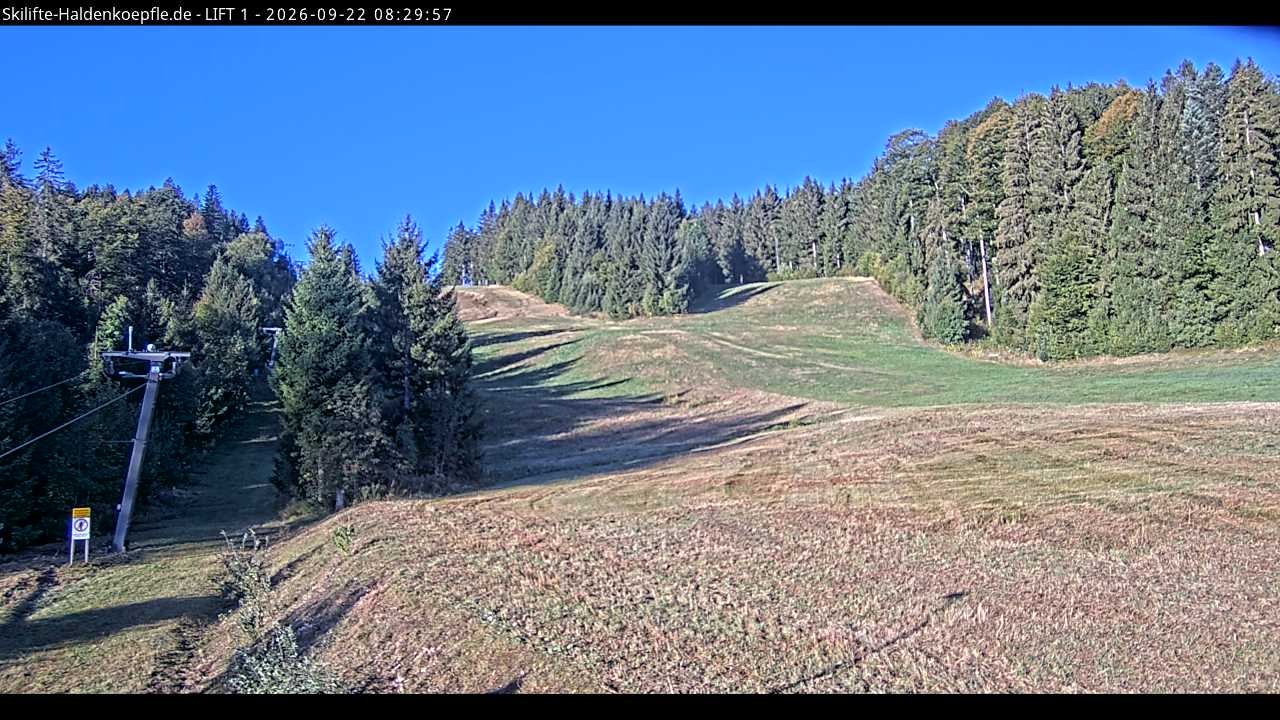 Archiv Foto Webcam Haldenköpfle - Blick auf Lift1
