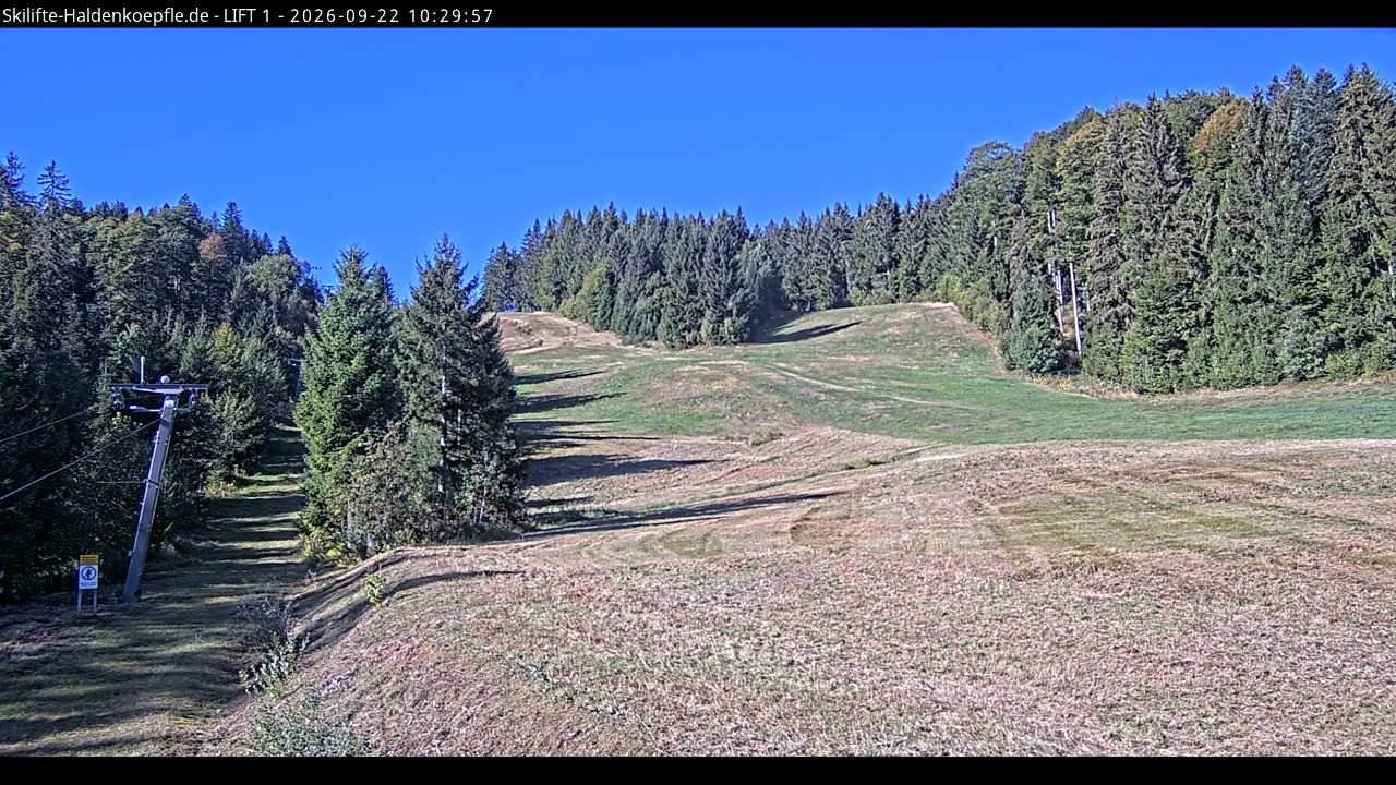 Archiv Foto Webcam Haldenköpfle - Blick auf Lift1
