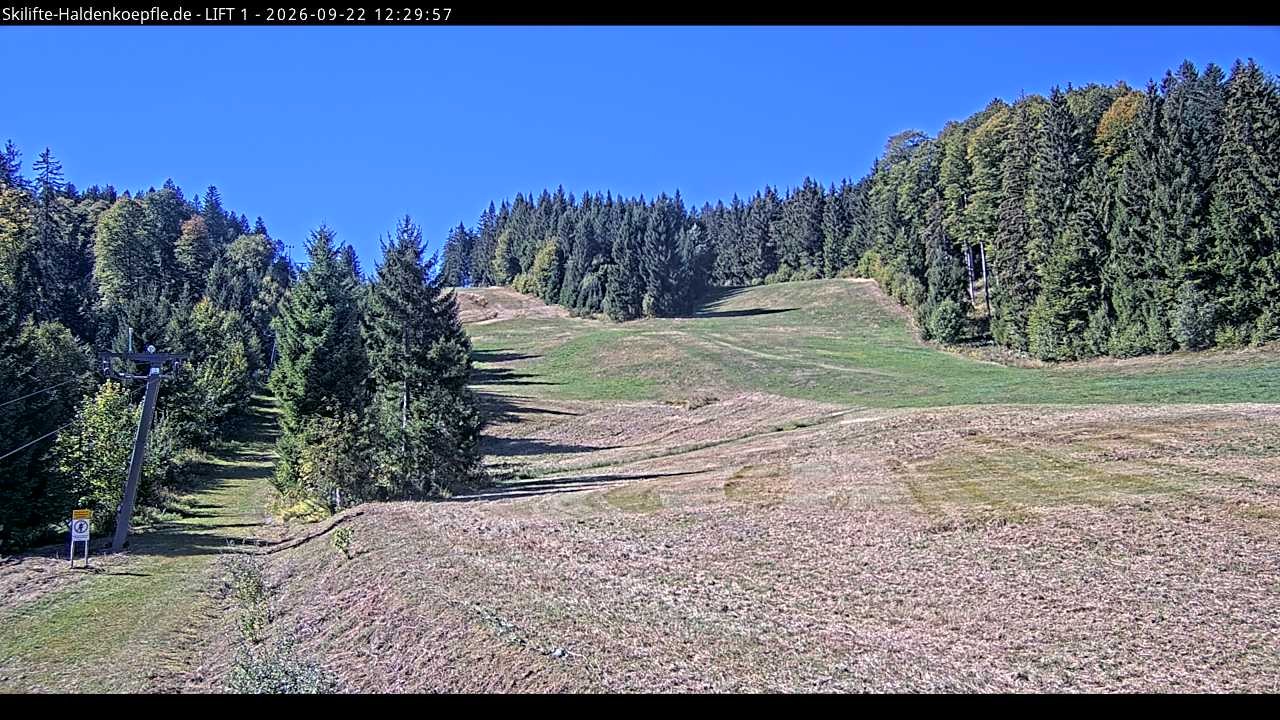 Archiv Foto Webcam Haldenköpfle - Blick auf Lift1