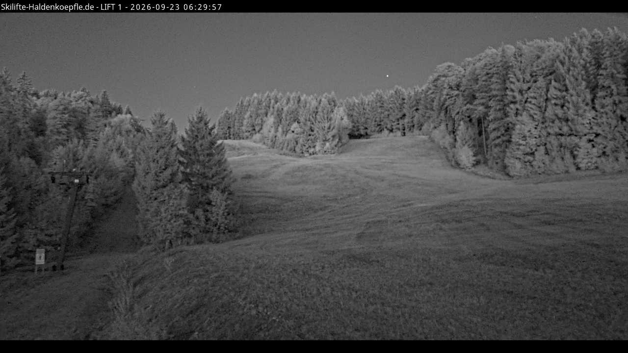Archiv Foto Webcam Haldenköpfle - Blick auf Lift1