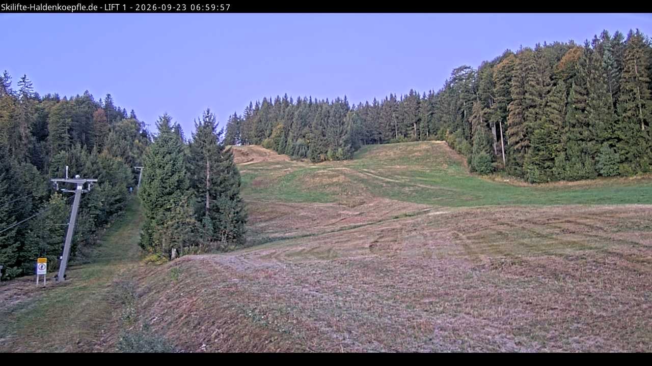 Archiv Foto Webcam Haldenköpfle - Blick auf Lift1