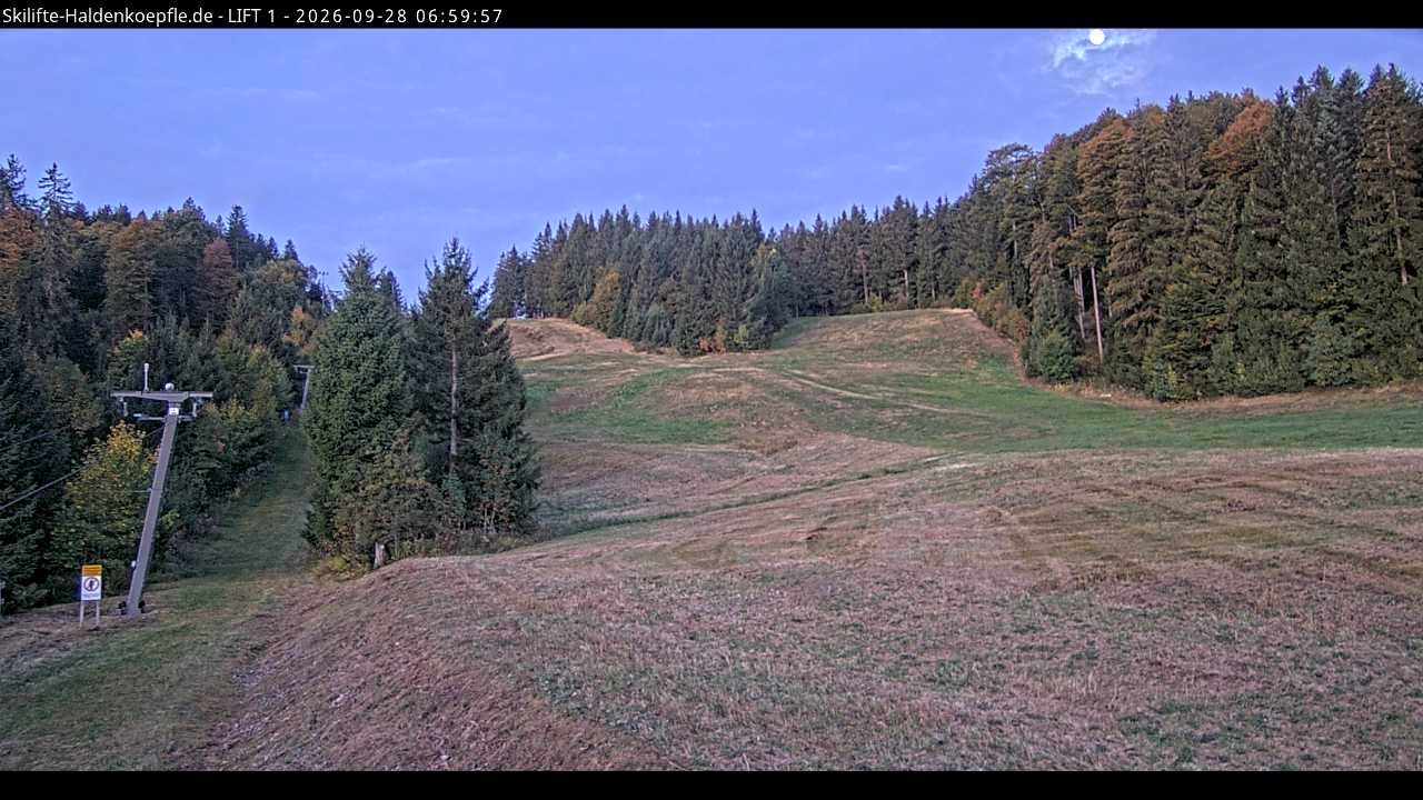Archiv Foto Webcam Haldenköpfle - Blick auf Lift1