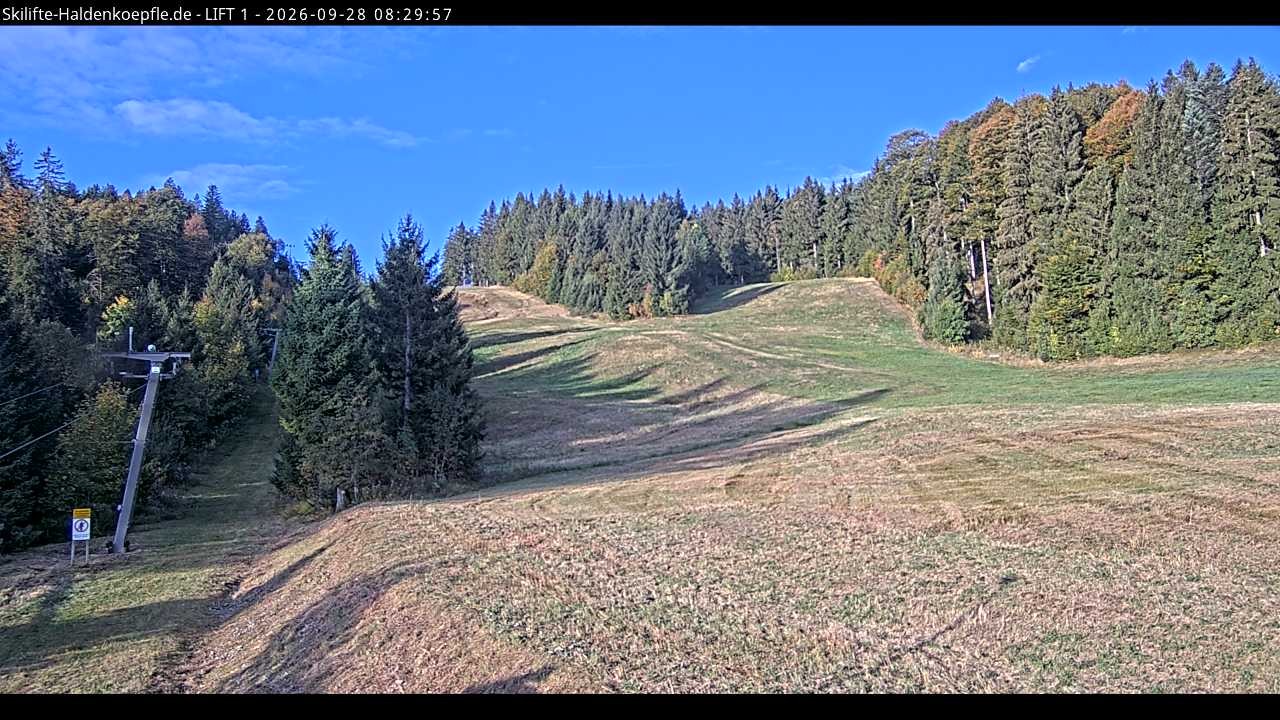 Archiv Foto Webcam Haldenköpfle - Blick auf Lift1