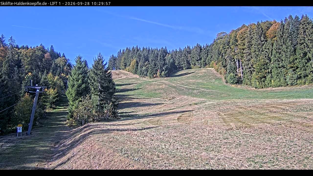 Archiv Foto Webcam Haldenköpfle - Blick auf Lift1
