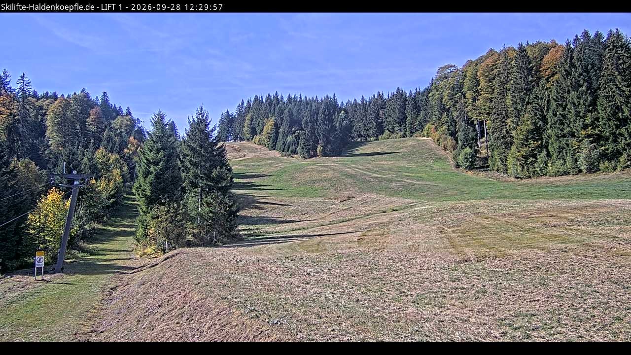 Archiv Foto Webcam Haldenköpfle - Blick auf Lift1