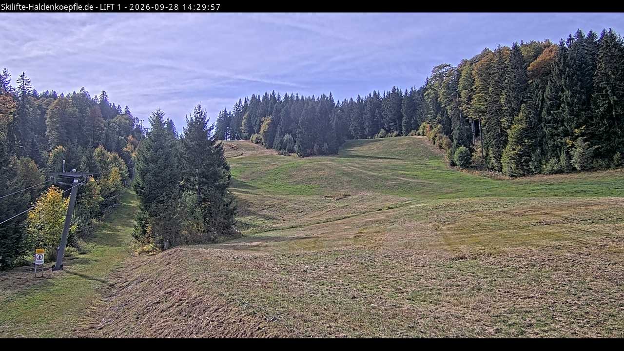 Archiv Foto Webcam Haldenköpfle - Blick auf Lift1