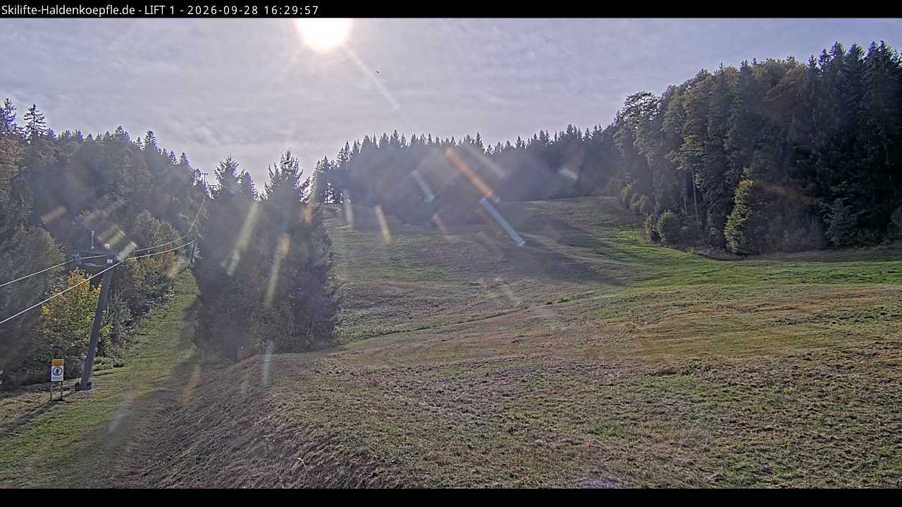 Archiv Foto Webcam Haldenköpfle - Blick auf Lift1