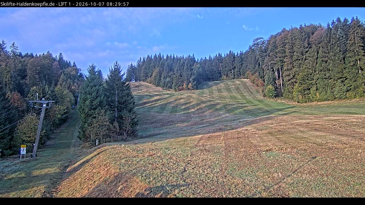 Archiv Foto Webcam Haldenköpfle - Blick auf Lift1