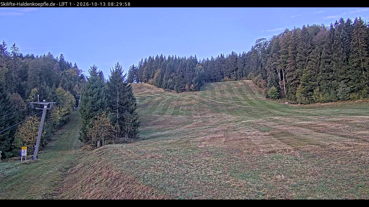 Archiv Foto Webcam Haldenköpfle - Blick auf Lift1