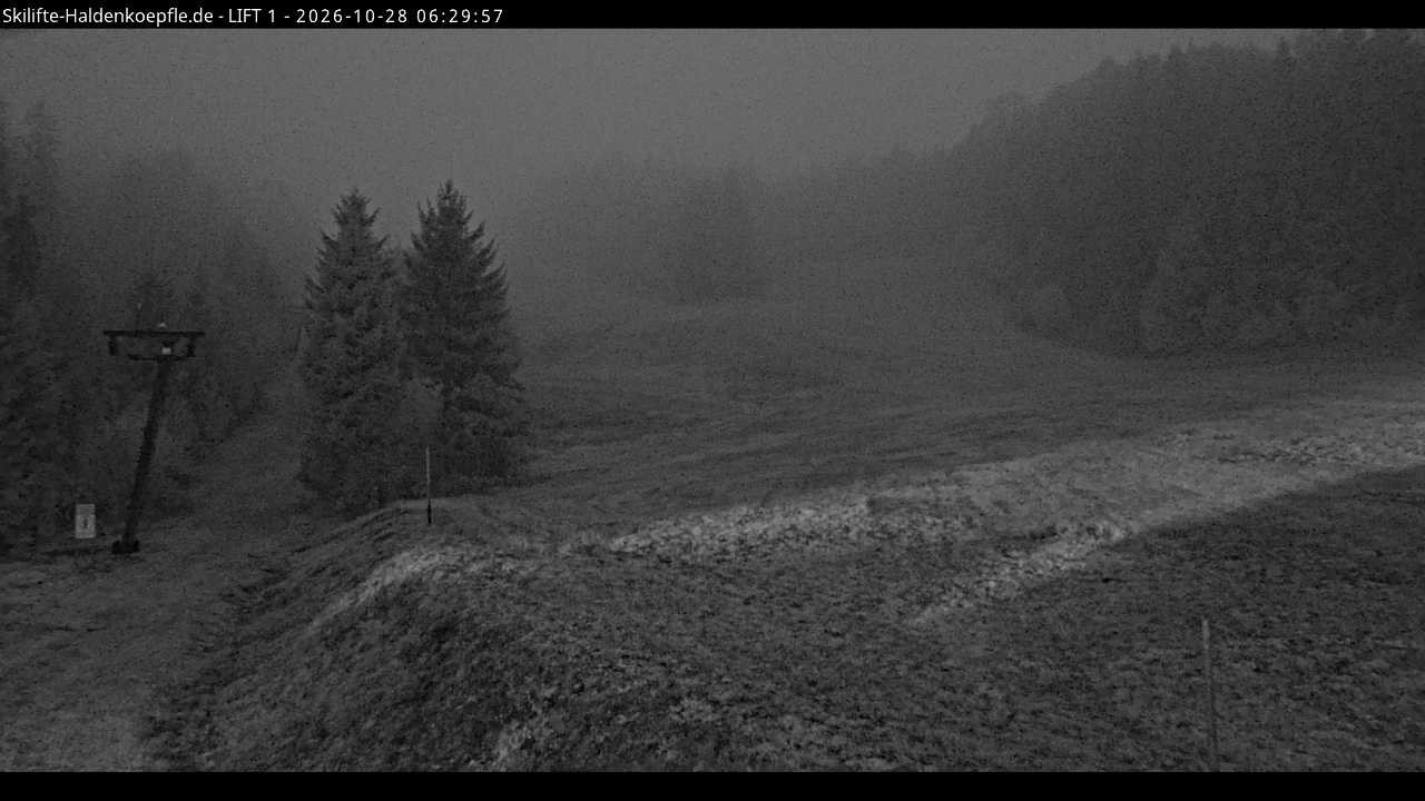 Archiv Foto Webcam Haldenköpfle - Blick auf Lift1
