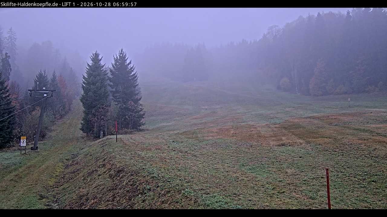 Archiv Foto Webcam Haldenköpfle - Blick auf Lift1