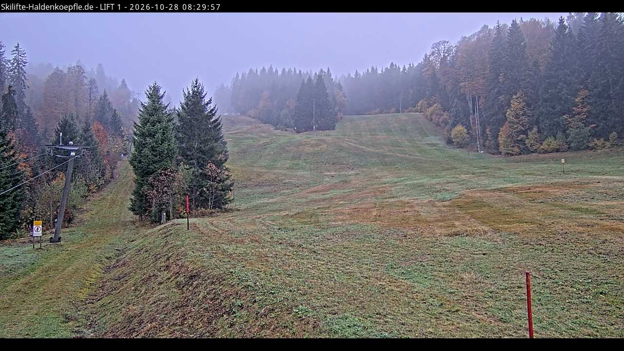 Archiv Foto Webcam Haldenköpfle - Blick auf Lift1