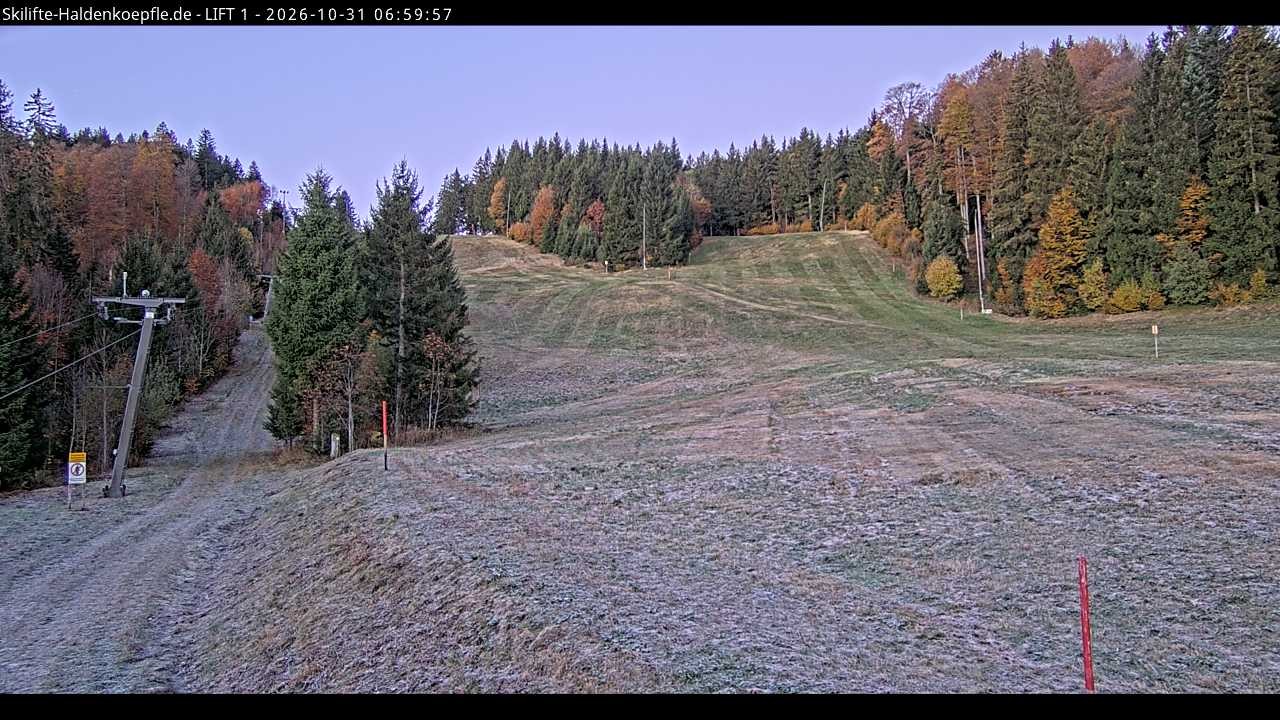 Archiv Foto Webcam Haldenköpfle - Blick auf Lift1