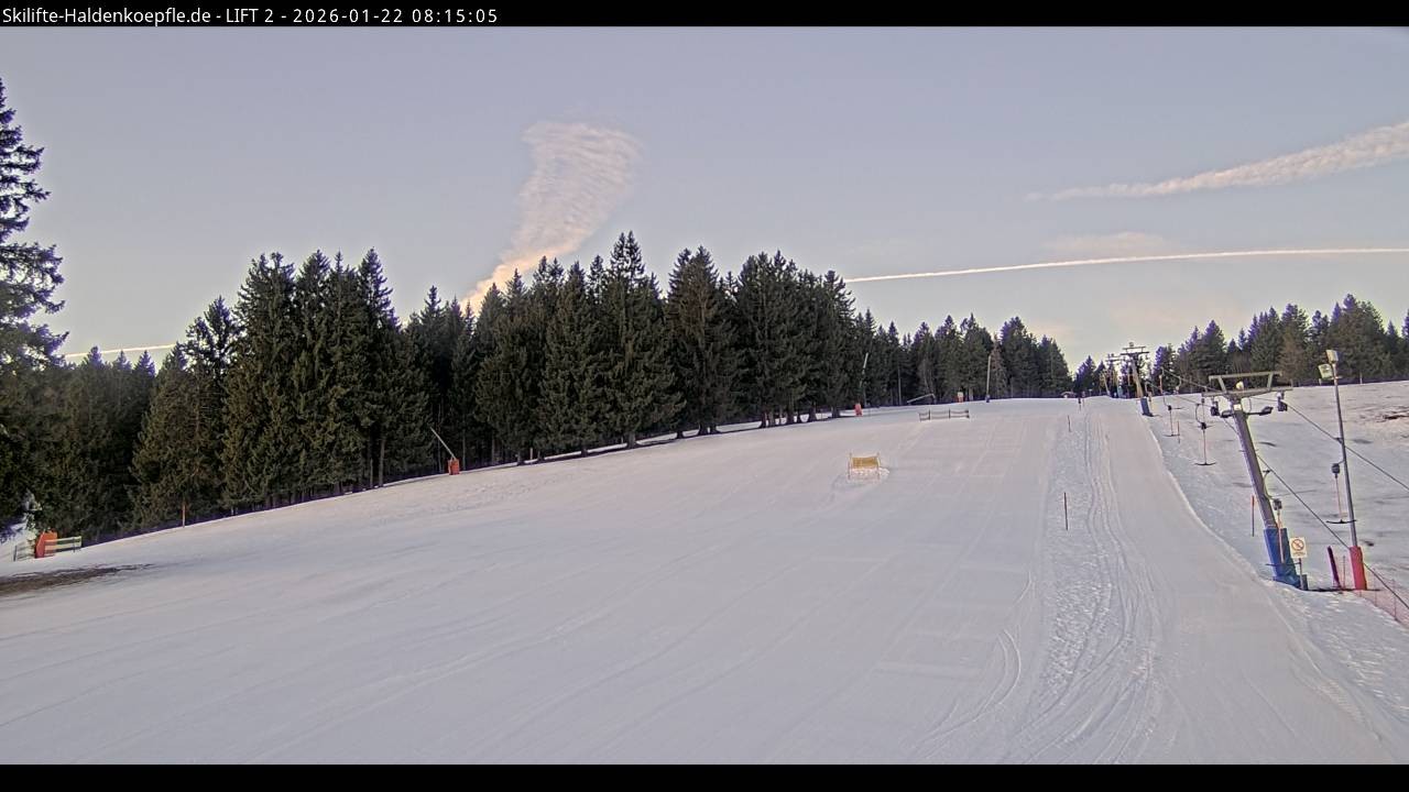 Archiv Foto Webcam Haldenköpfle - Blick zu Lift 2