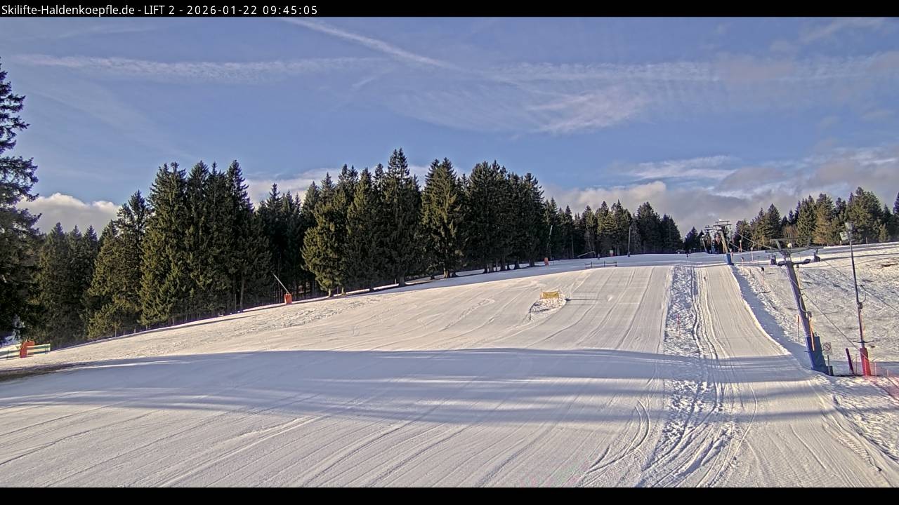 Archiv Foto Webcam Haldenköpfle - Blick zu Lift 2