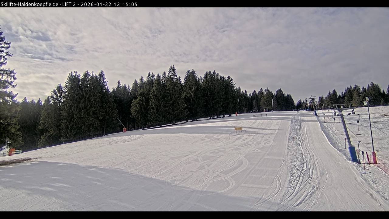 Archiv Foto Webcam Haldenköpfle - Blick zu Lift 2