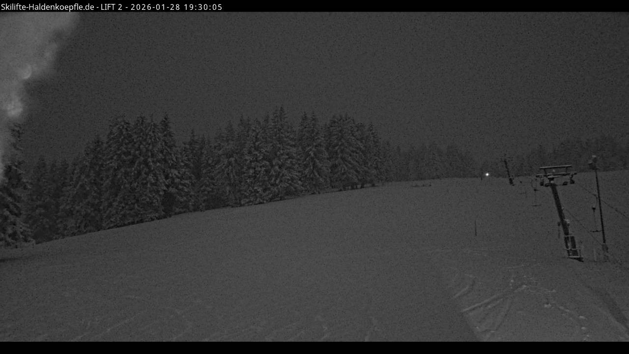 Archiv Foto Webcam Haldenköpfle - Blick zu Lift 2