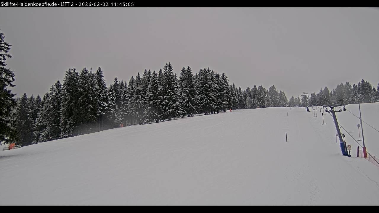 Archiv Foto Webcam Haldenköpfle - Blick zu Lift 2