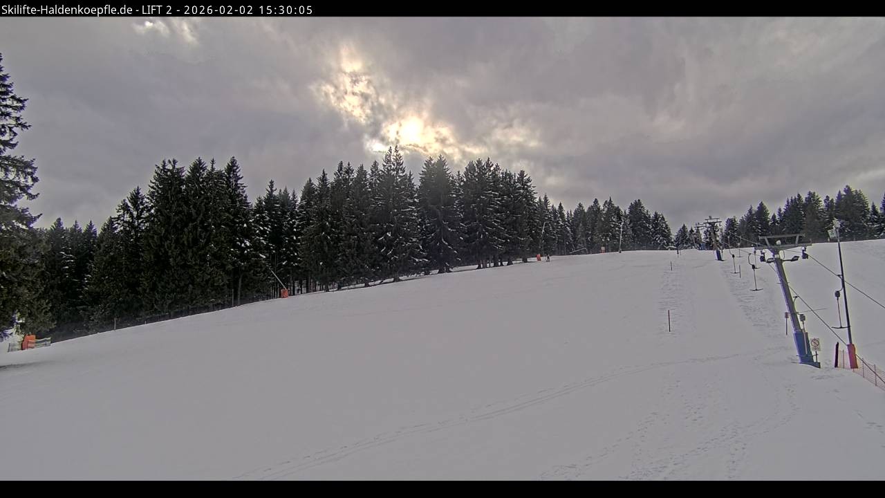 Archiv Foto Webcam Haldenköpfle - Blick zu Lift 2