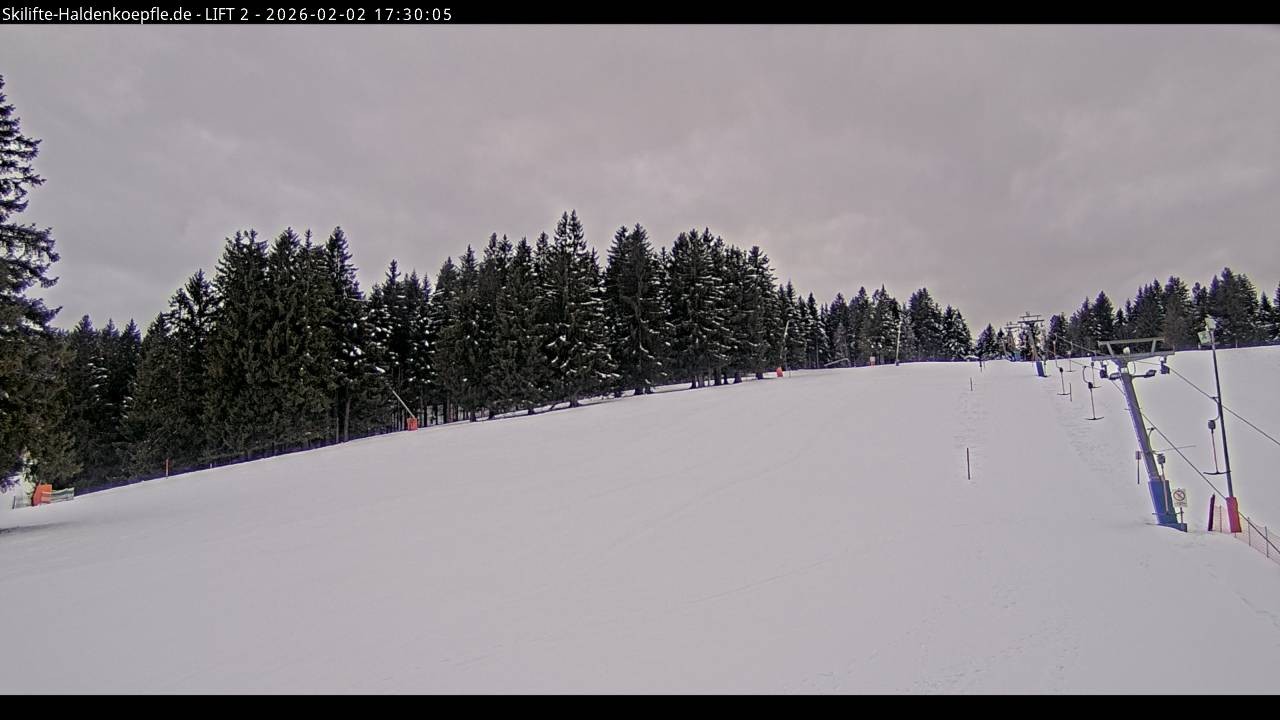 Archiv Foto Webcam Haldenköpfle - Blick zu Lift 2