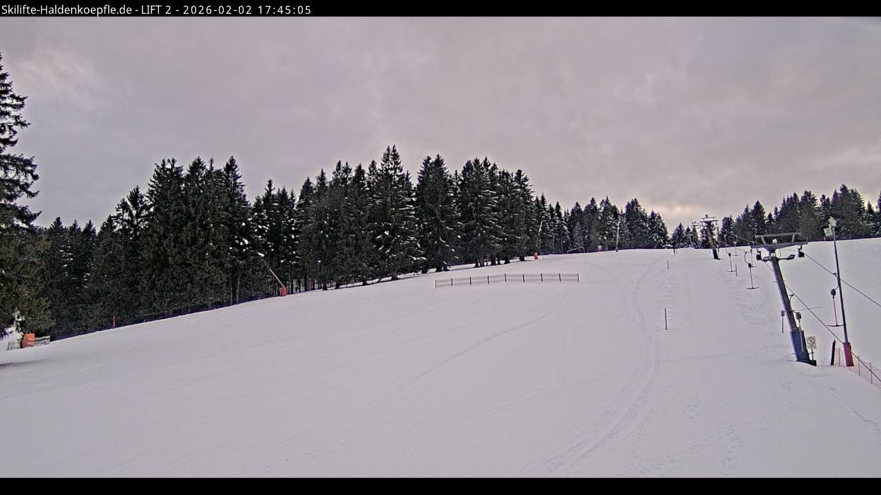 Archiv Foto Webcam Haldenköpfle - Blick zu Lift 2