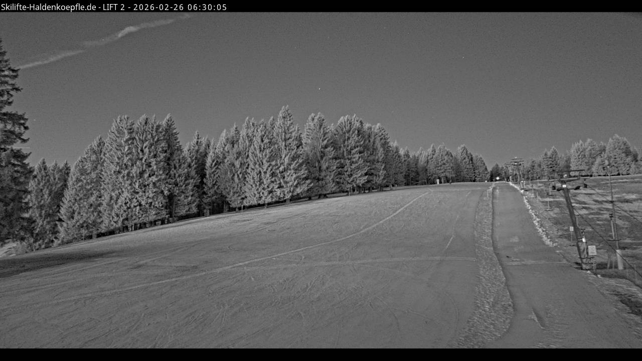 Archiv Foto Webcam Haldenköpfle - Blick zu Lift 2