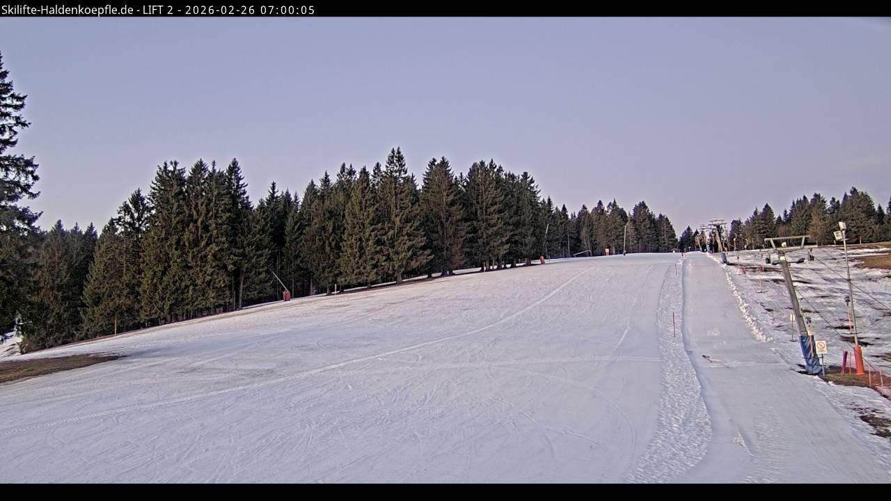 Archiv Foto Webcam Haldenköpfle - Blick zu Lift 2