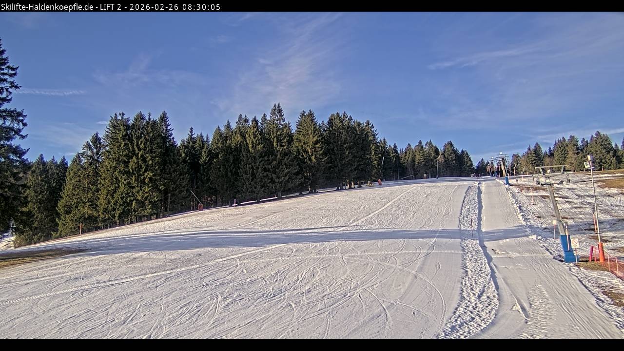 Archiv Foto Webcam Haldenköpfle - Blick zu Lift 2