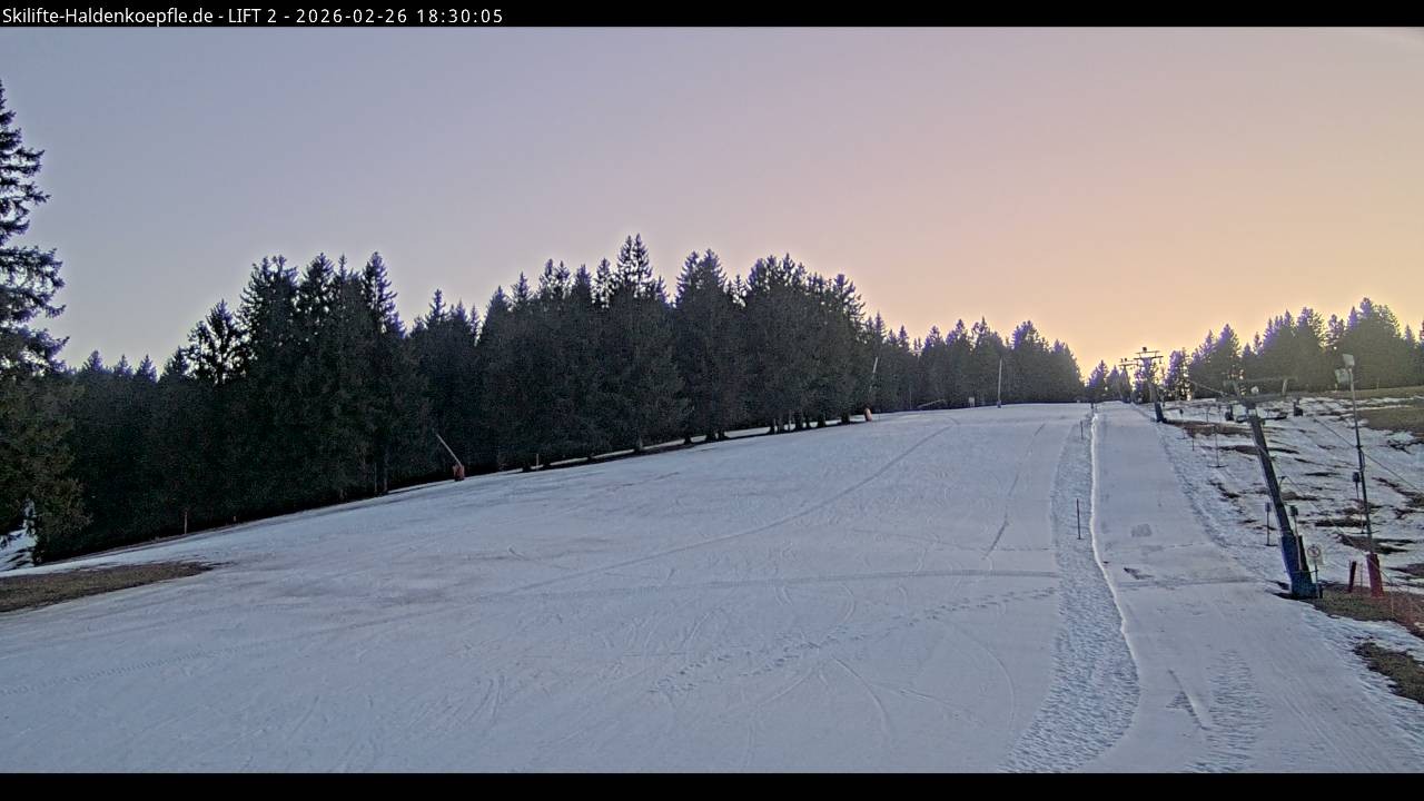 Archiv Foto Webcam Haldenköpfle - Blick zu Lift 2