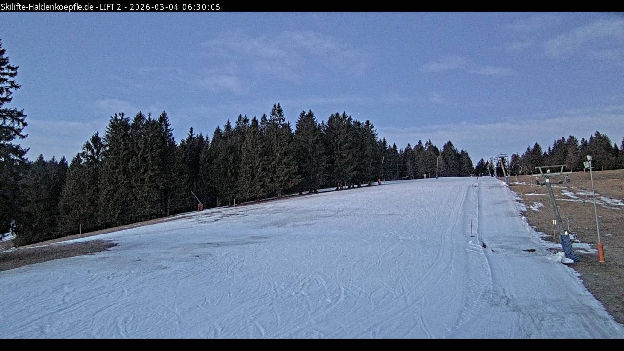 Archiv Foto Webcam Haldenköpfle - Blick zu Lift 2