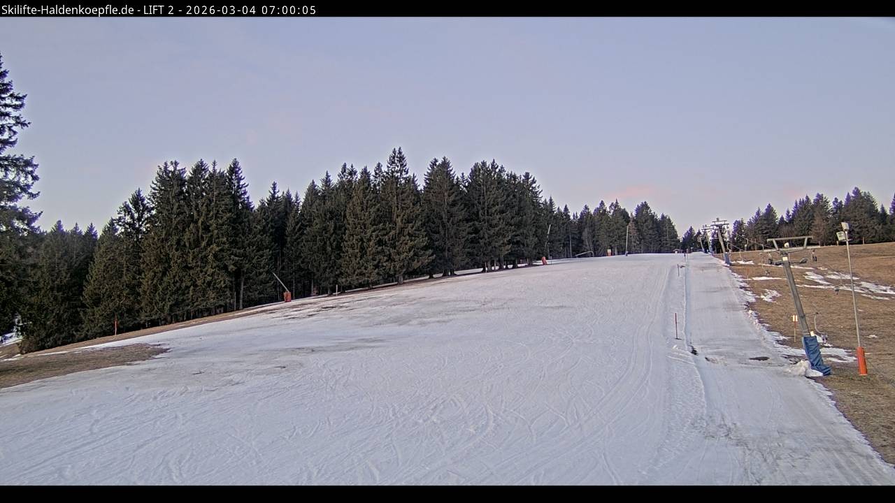 Archiv Foto Webcam Haldenköpfle - Blick zu Lift 2