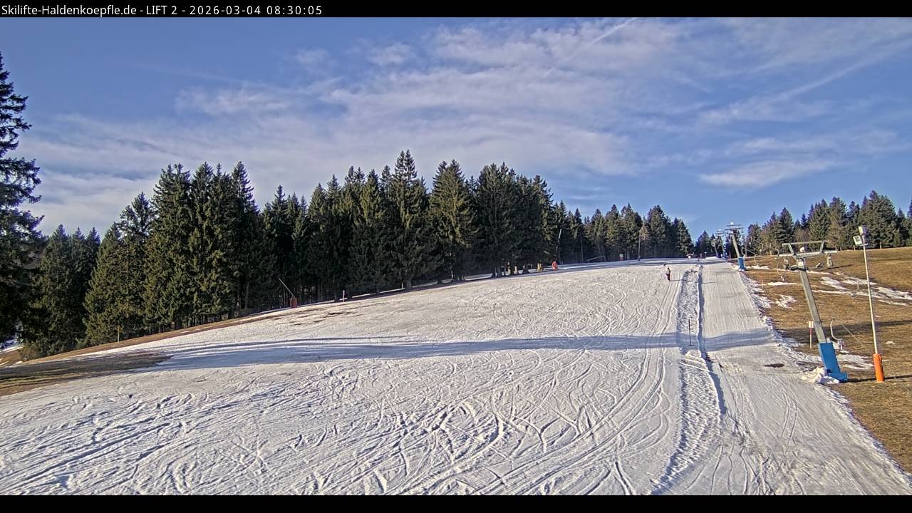 Archiv Foto Webcam Haldenköpfle - Blick zu Lift 2