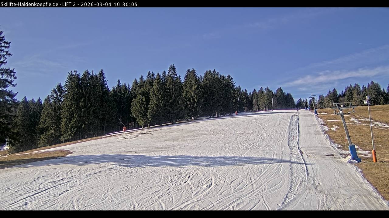 Archiv Foto Webcam Haldenköpfle - Blick zu Lift 2