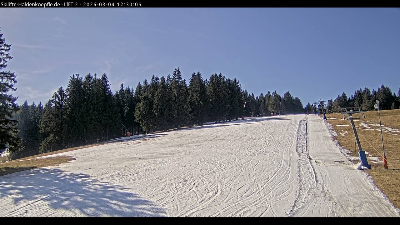 Archiv Foto Webcam Haldenköpfle - Blick zu Lift 2