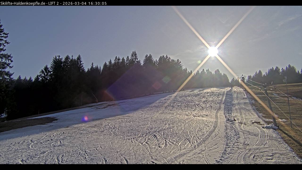 Archiv Foto Webcam Haldenköpfle - Blick zu Lift 2