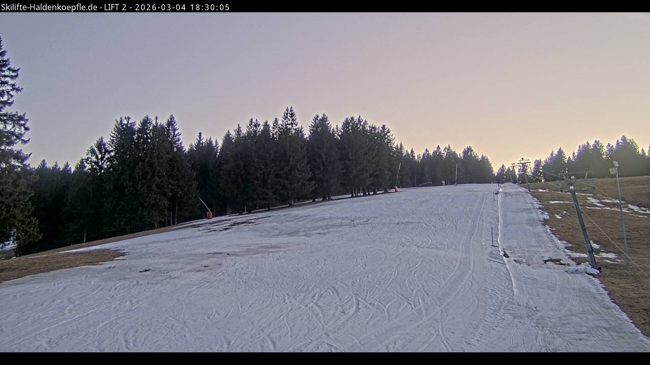 Archiv Foto Webcam Haldenköpfle - Blick zu Lift 2