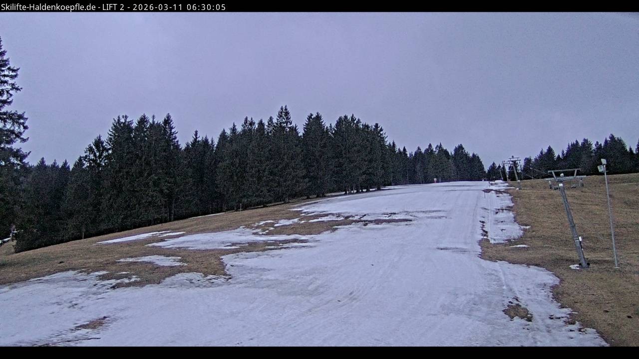 Archiv Foto Webcam Haldenköpfle - Blick zu Lift 2