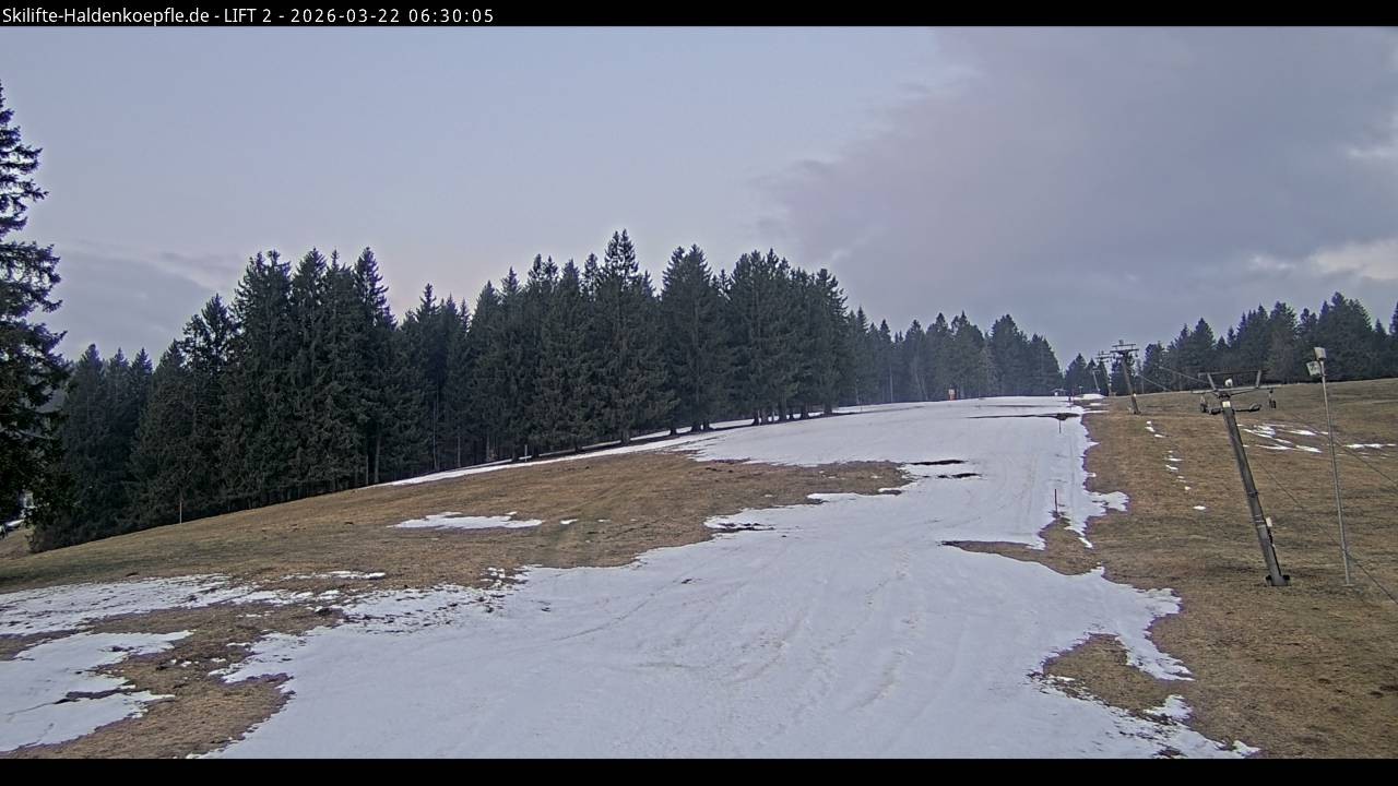 Archiv Foto Webcam Haldenköpfle - Blick zu Lift 2