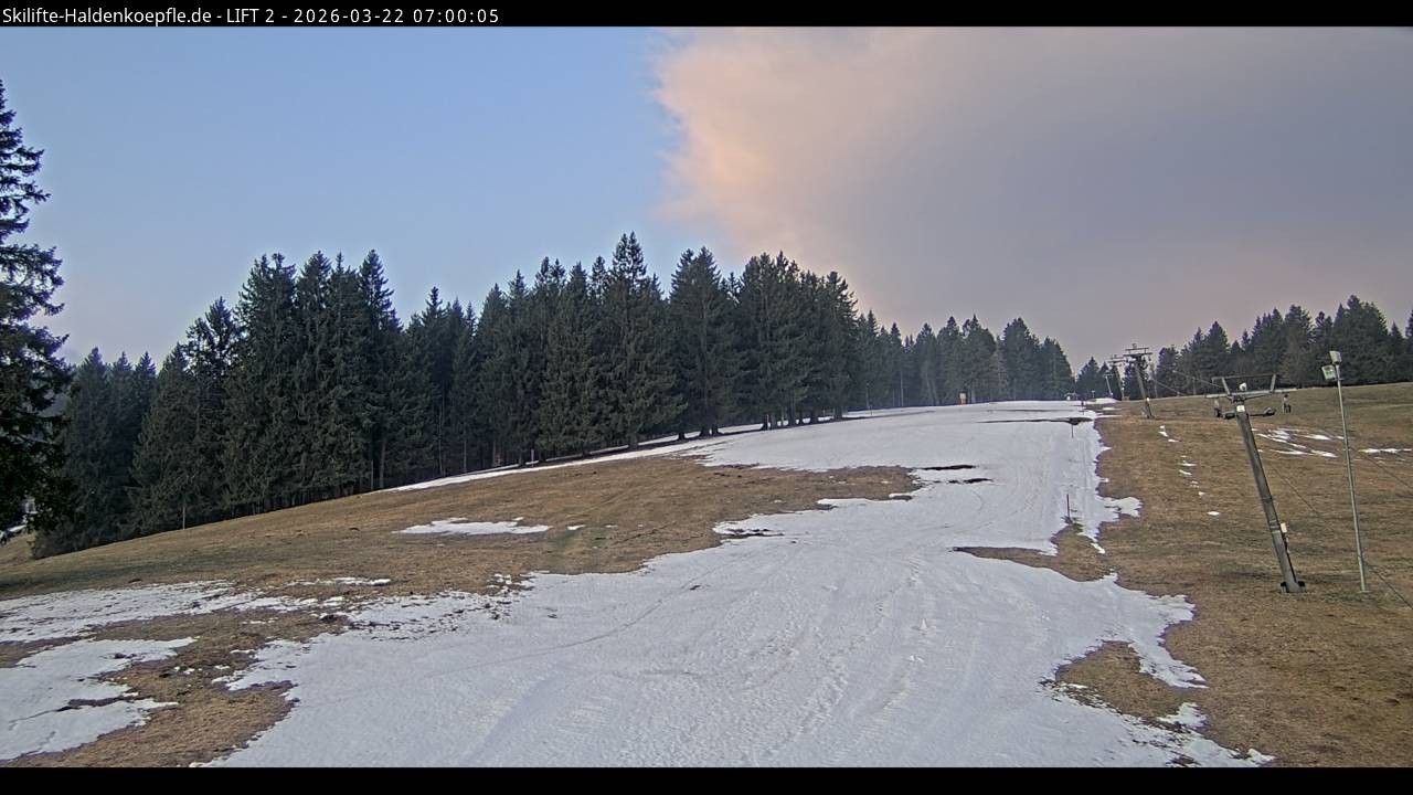 Archiv Foto Webcam Haldenköpfle - Blick zu Lift 2