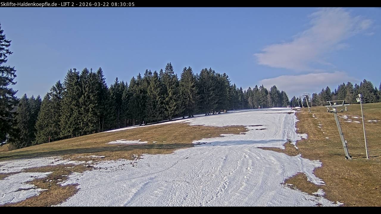 Archiv Foto Webcam Haldenköpfle - Blick zu Lift 2
