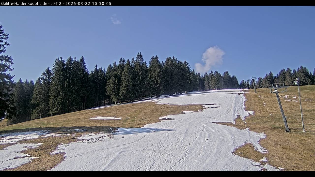 Archiv Foto Webcam Haldenköpfle - Blick zu Lift 2